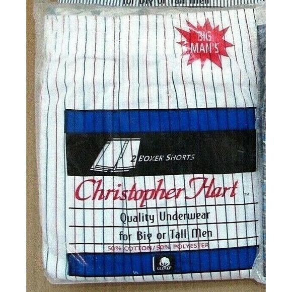 CHRISTOPHER HART Big/Tall Men's Boxer Shorts ASSORTED 2 Pk 5XL, 6XL - Picture 1 of 1